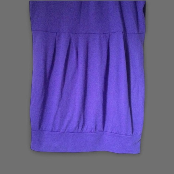 Derek Heart Purple Short Sleeve Turtle Neck Tunic - Picture 3 of 4